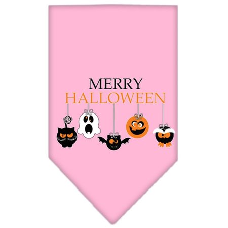 MIRAGE PET PRODUCTS Merry Halloween Screen Print BandanaLight Pink Large 66-157 LGLPK